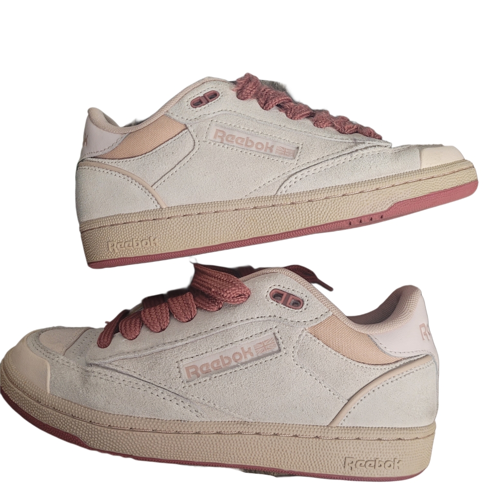Reebok Club C Blush Pink Suede Upper Y2K Skateboard Sneakers Size 7
